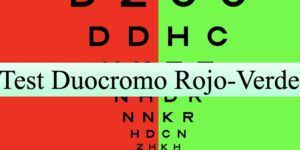 test de vision en verde y rojo